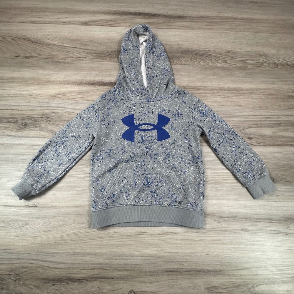Kids Under Armour Gray‎ Speckled Logo Hoodie Sweatshirt